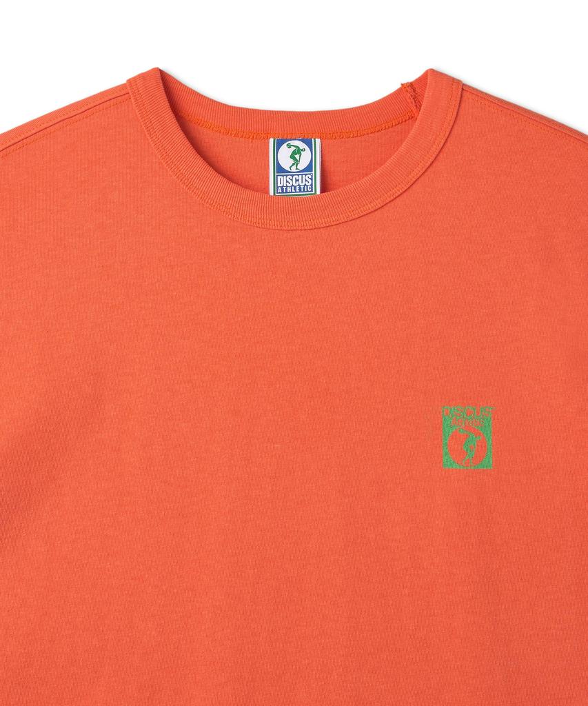 DISCUS ATHLETIC Heavyweight Regular Fit Small Logo T-Shirt Orange