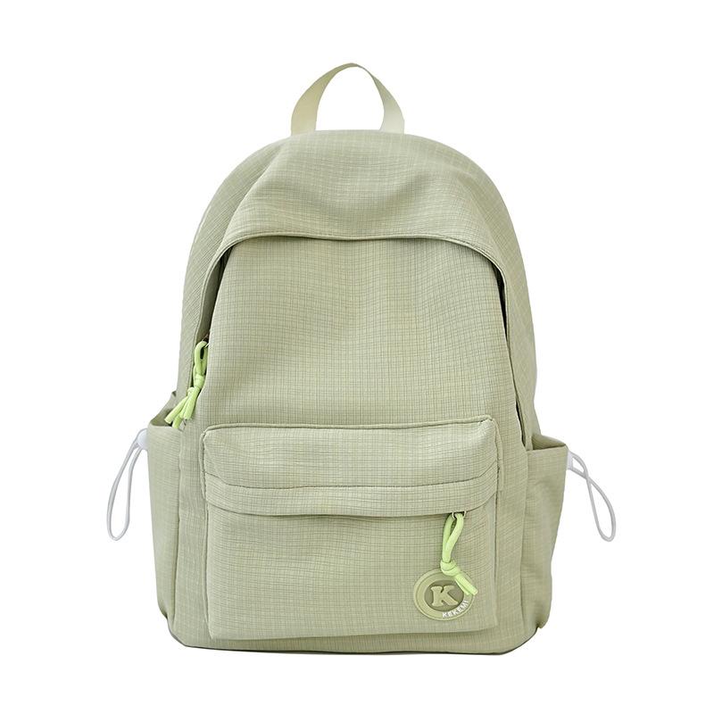Small Fresh Backpack New Ins Casual Backpack College Style Solid Color Simple Large Capacity Primary School School Bag