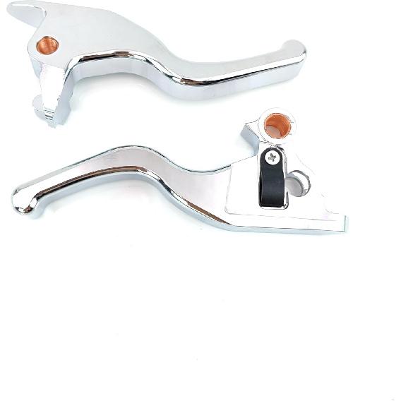 Clutch Brake Levers Set for Harley Softail Breakout Deluxe Low Rider Street Bob (Chrome)