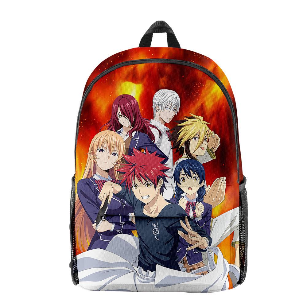 Classic Food Wars Shokugeki No Soma pupil Bookbag Notebook Backpacks 3D Print Oxford Waterproof Boys/Girls Travel Backpacks