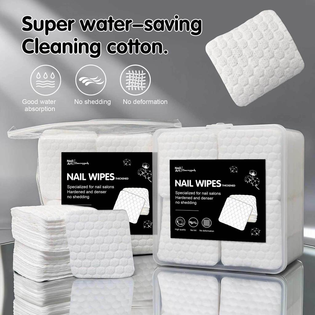 200/500Pcs/pack/box Solid Durable Nail Tools Manicure Gel Nail Polish Remover Pads Lint-Free Wipes Napkins Wraps