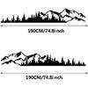 2PCS Vinyl Car Stickers Mountain Tree Forest Decor Decal Car Body Stickers and Decals Vinyl Graphic for Car SUV RV Camper Trailer