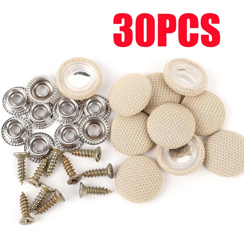 

30 шт. пряжки для потолка салона автомобиля, крепежные винты для потолка, тканевые пряжки для ухода за автомобилем, заклепки для ремонта автомобиля, фиксатор