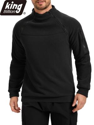 High-Neck Tactical Men's Pullover - Autumn Winter Insulated Fleece Lined Long Sleeve  Soft Comfortable Durable Men's Casual Daily Wear Sweatshirt