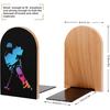 Hockey Wooden Bookends for Shelves Book Ends Holder for Home Office Library Study Decor 1 Pair