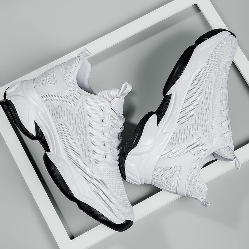 Fashion Spring Summer Men Casual Shoes Fashion Low-top Sports Shoes Breathable Man Net Cloth Round Toe Sneakers Lace-Up Treking Footwear