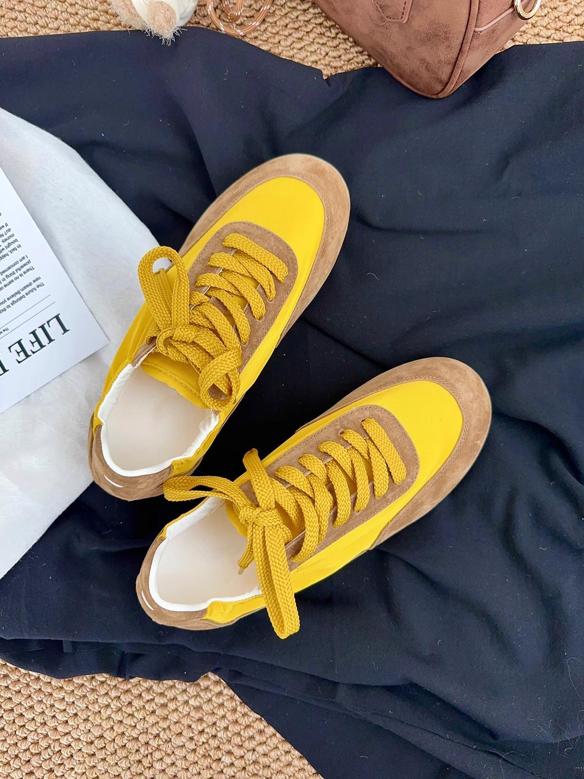 

Dopamine color~ 2025 spring and summer new ballet training shoes women s niche versatile casual sports Forrest Gump shoes women 40 жовтий