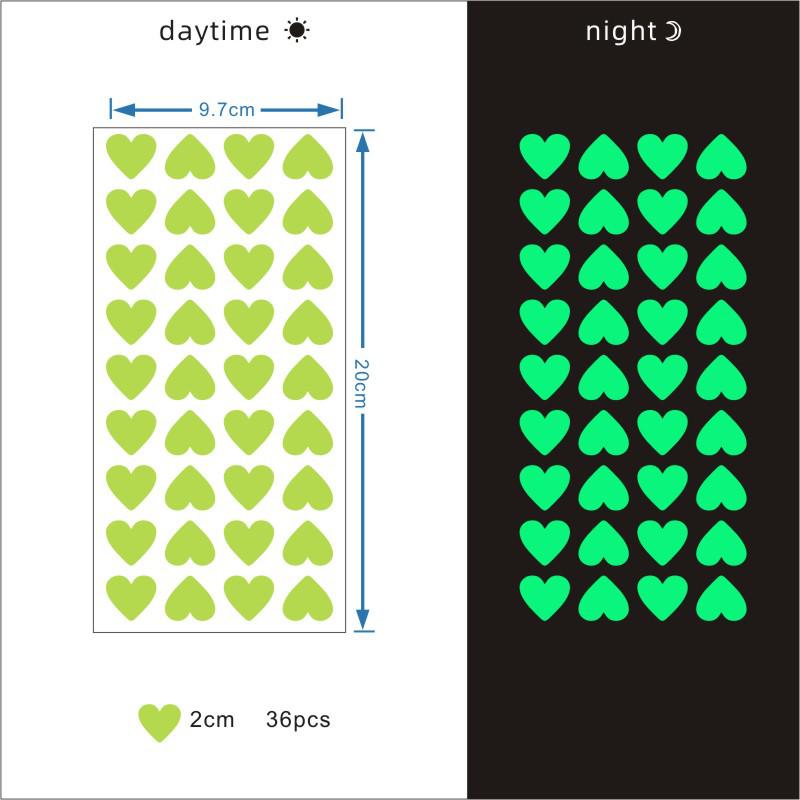 Φωτεινά Φθορίζοντα Αυτοκόλλητα Αστέρια και Κουκκίδες για Διακόσμηση Παιδικού Δωματίου