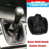 Gear Shift Knob Lever Shifter Collar Gear Shift Boot+Handbrake Gaiter Leather Cover Fit For BMW E46 3 Series E36
