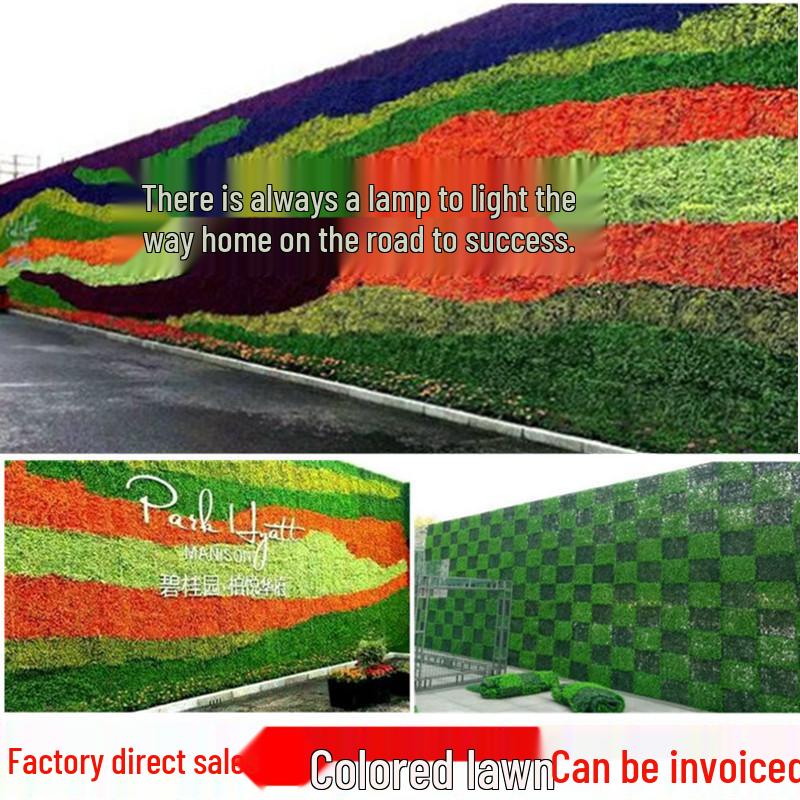 Kolorowy Sztuczny Trawnik Matowy - Czerwony, Niebieski, Fioletowy, Żółty do Dekoracji Zewnętrznej