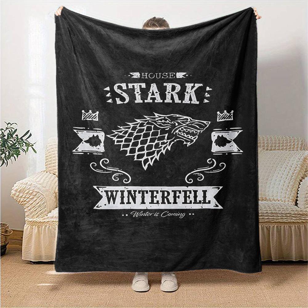 1 Stück Haus Stark Winterfell Überwurfdecke Weiche Flanelldecke, Gemütlich für alle Jahreszeiten Polyester Perfekt für Zuhause, Büro