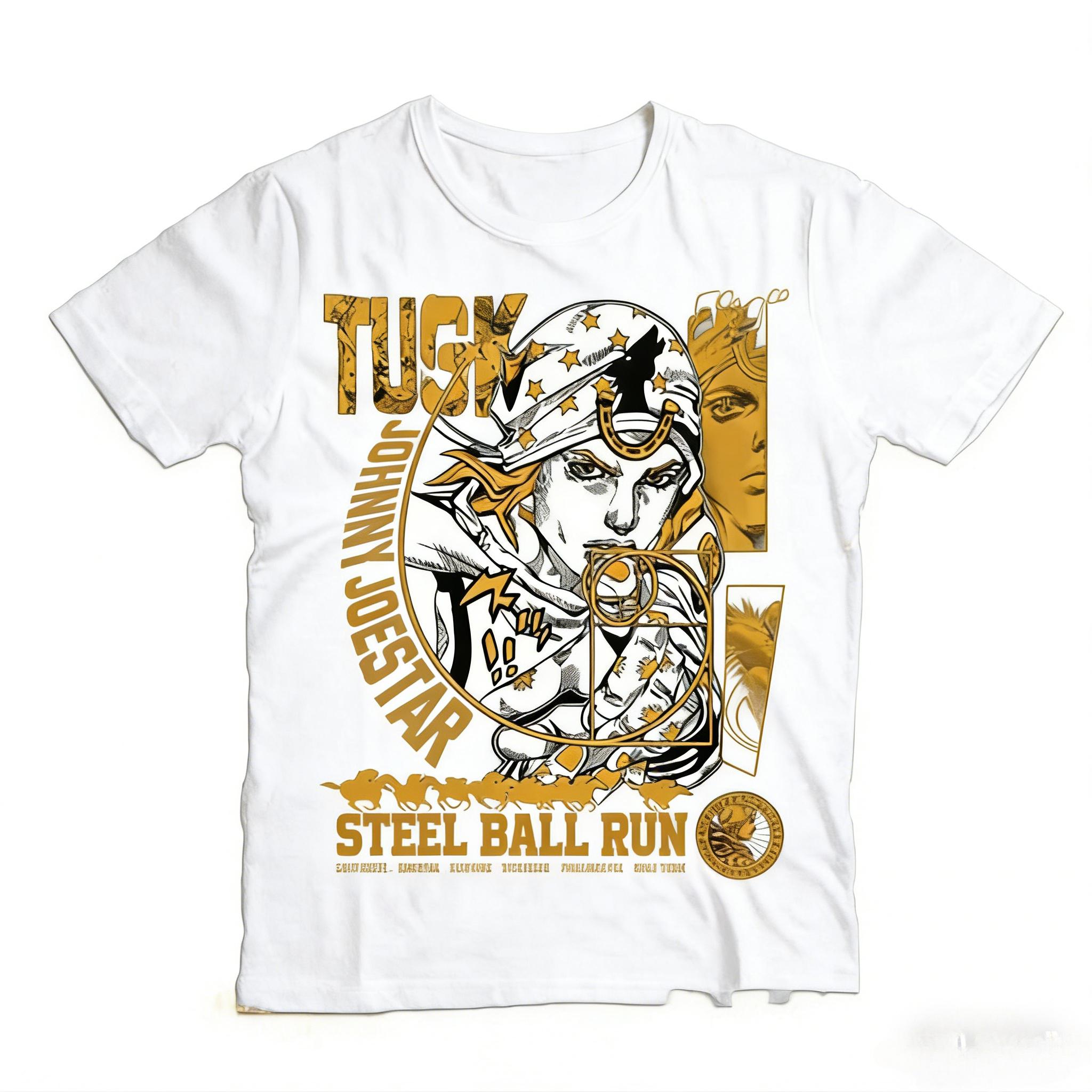 

JoJos Bizarre Adventure Anime 2026 Summer New 100 cotton Tshirt Short sleeve loose Harajuku Y2k Tshirt Men Clothing in Top S