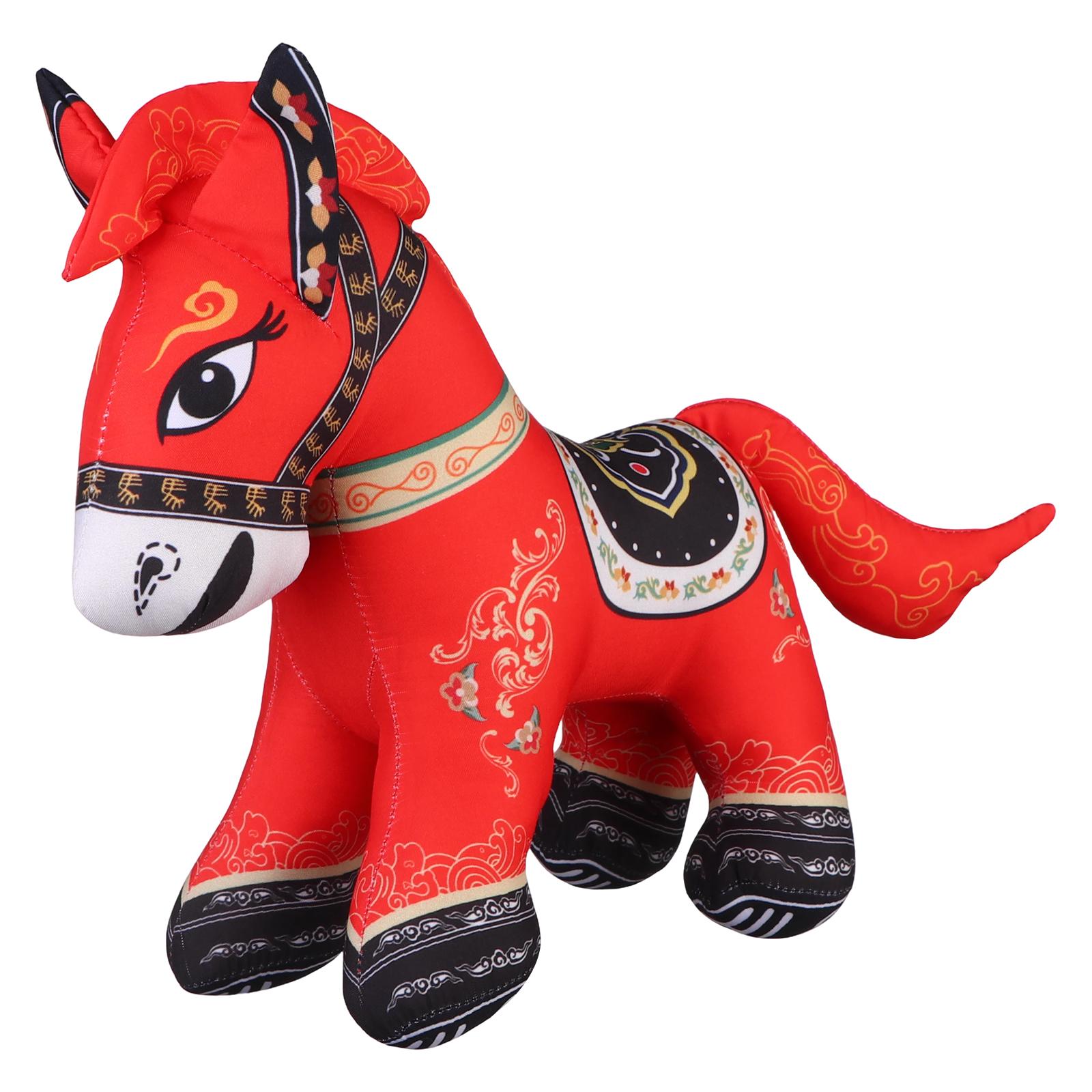 

2026 Рік Коня М яка Іграшка Маскот Плюшевий Китайський Зодіак Кінь Підвіска Статуетки Плюшева Іграшка Маскот Китайського Нового Року Фігурки бежевий