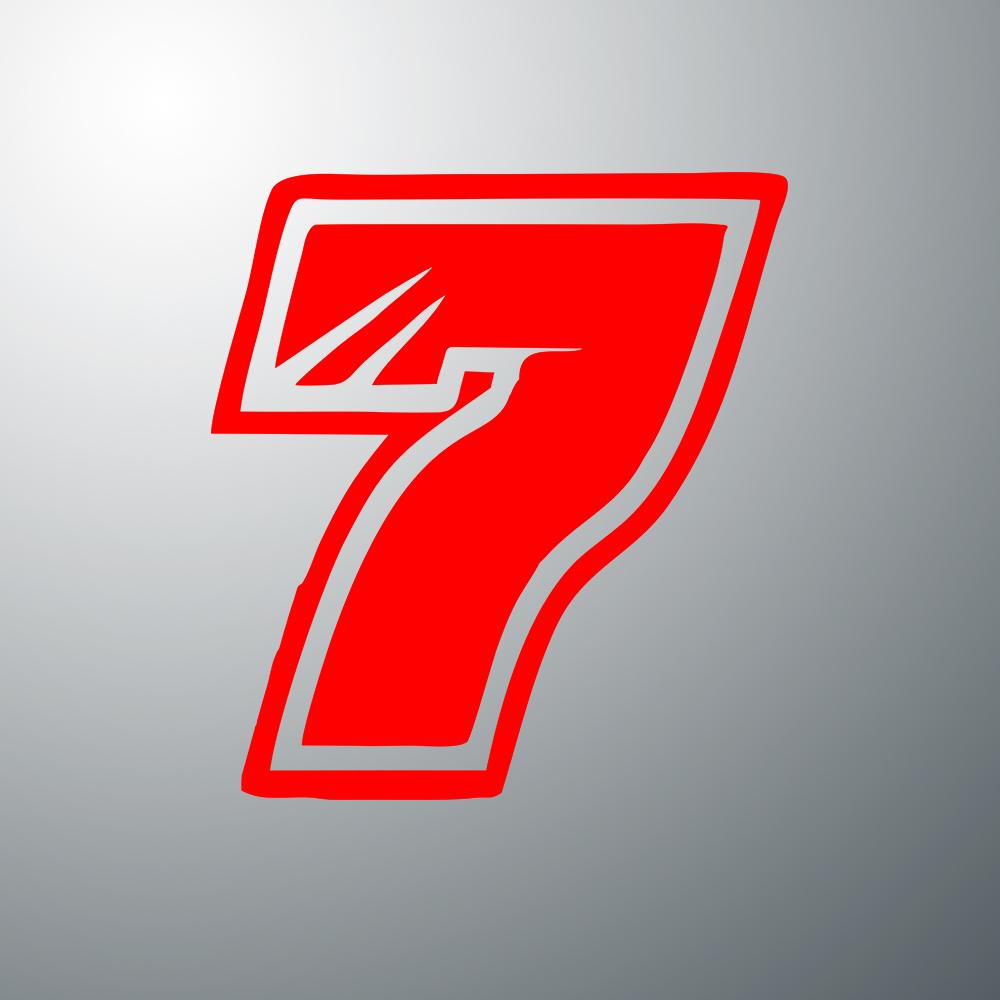 Universal Red Number Motorcycle Sticker, Durable Self-adhesive Vinyl Decal for Fairing Fender Helmet and Scooter Decoration