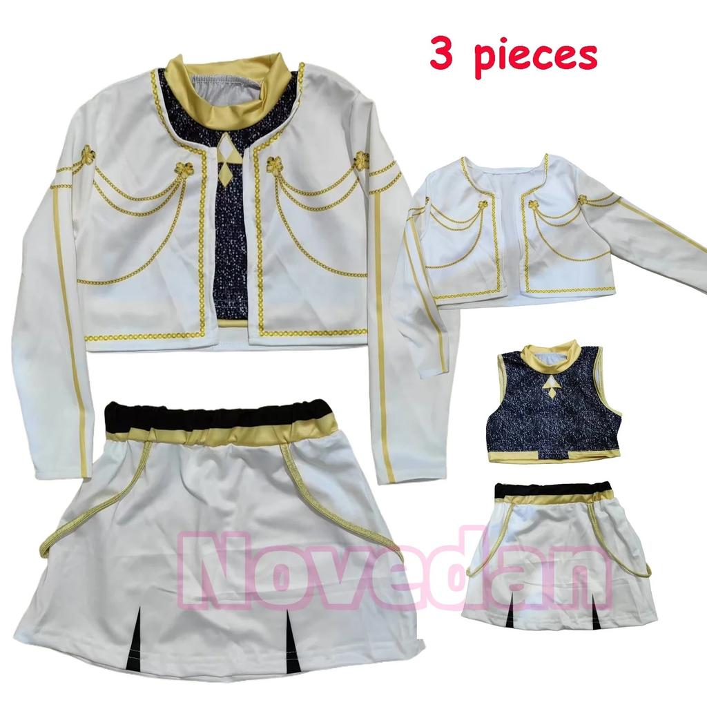 Huntrix Golden Kpop Demon Hunters Rumi Mira Zoey Cosplay Costume Kids Girls Birthday Party Halloween Stage Performance Clothes