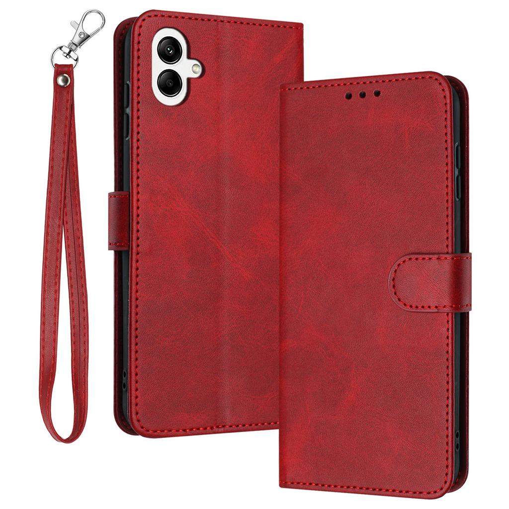 For Samsung Galaxy A06 4G Case Flip Stand PU Leather Wallet Phone Cover Calf Texture