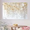 2D Elegant White Hanging Floral Background for Valentine's Day & Couple Photoshoots