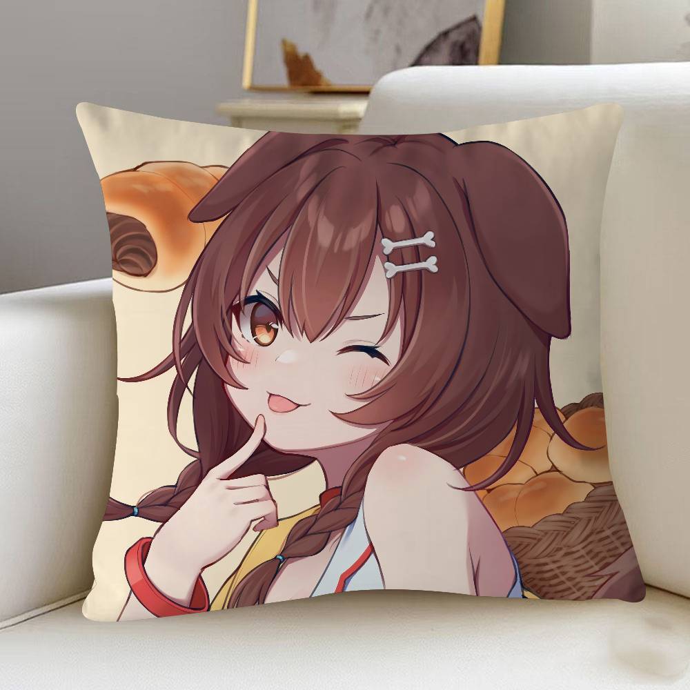 I-INUGAMI KORONE Tecknad Animation Personlig Bild Text Hem Dekorativa Kuddar Hushållsgåvor 45x45cm