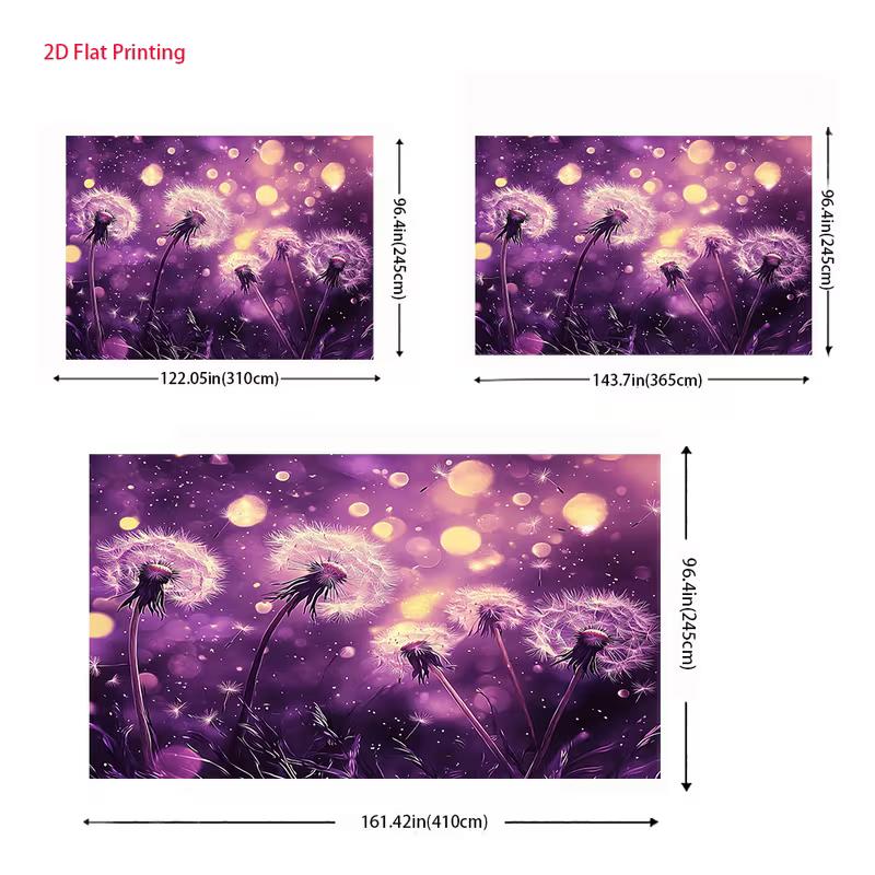 Sfondo Dente di Leone Viola 2D Banner Sfondo Fotografia Bokeh Luminoso