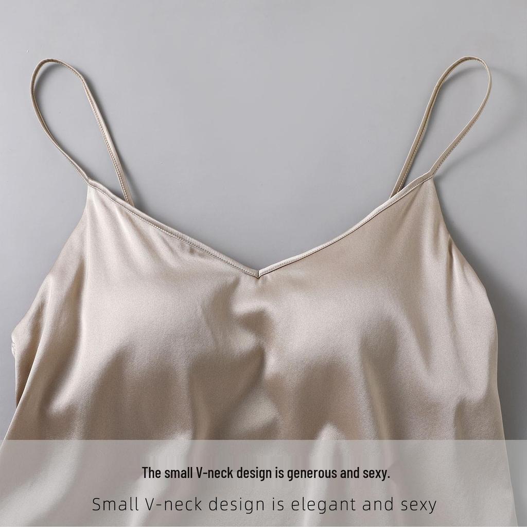 Premium Mulberry Silk Camisole: Lustrous, Comfortable, Breathable, No Bra Needed