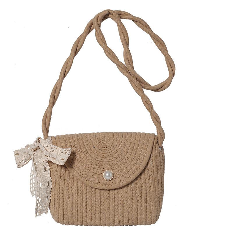 Trendy Ins Style Woven Small Square Bag For Women Casual Street Fashion Accessory