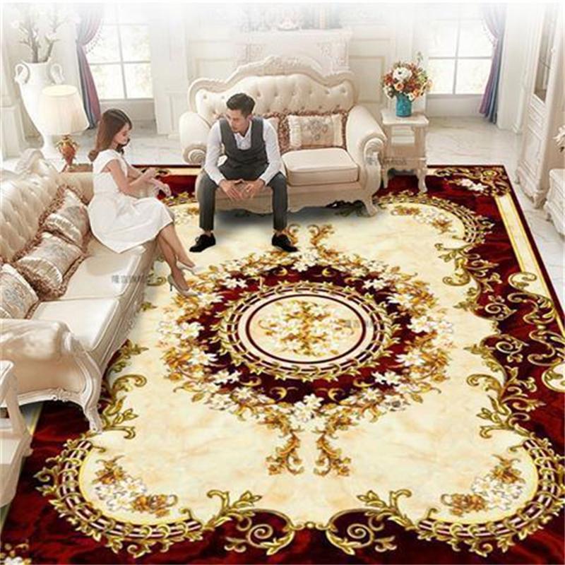 European Carpet Living Room Ins Style Nordic Tea Table Blanket Household Bedroom American Bedside Blanket Large Area