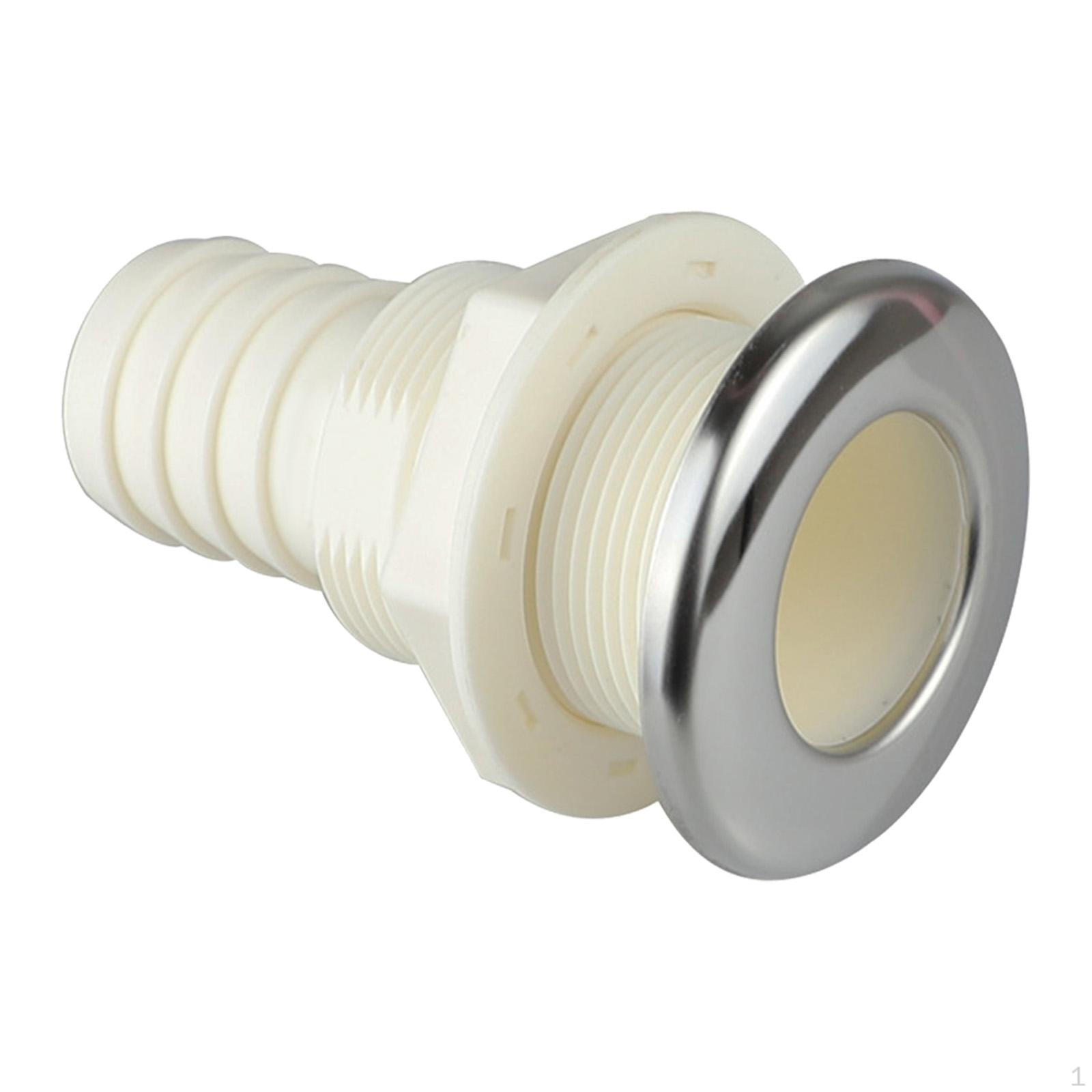 

Through-hull Fitting, Deck Drain, Overflow Connection, Suitable for Bilge White 6.5x3.3x3.3cm