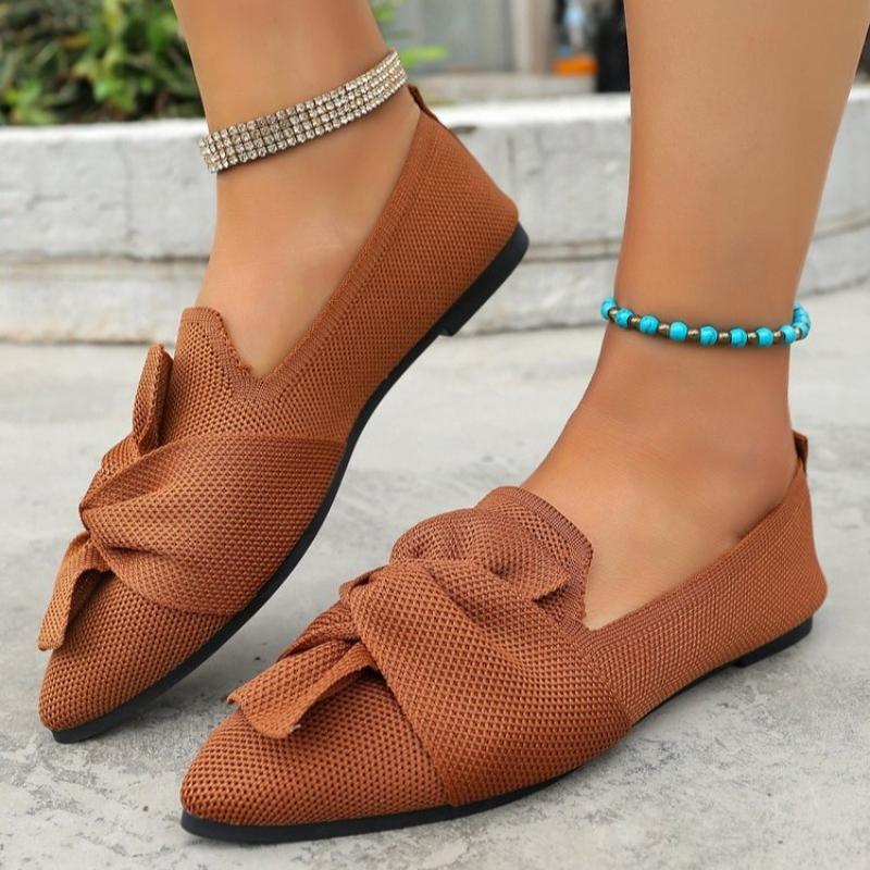 Hot Selling Plus Size Spring and Autumn Pointed Flat Sole Shoes 2026 New Plus Size Woven One Foot Casual Flat Heel Women s Shoes 36 коричневый