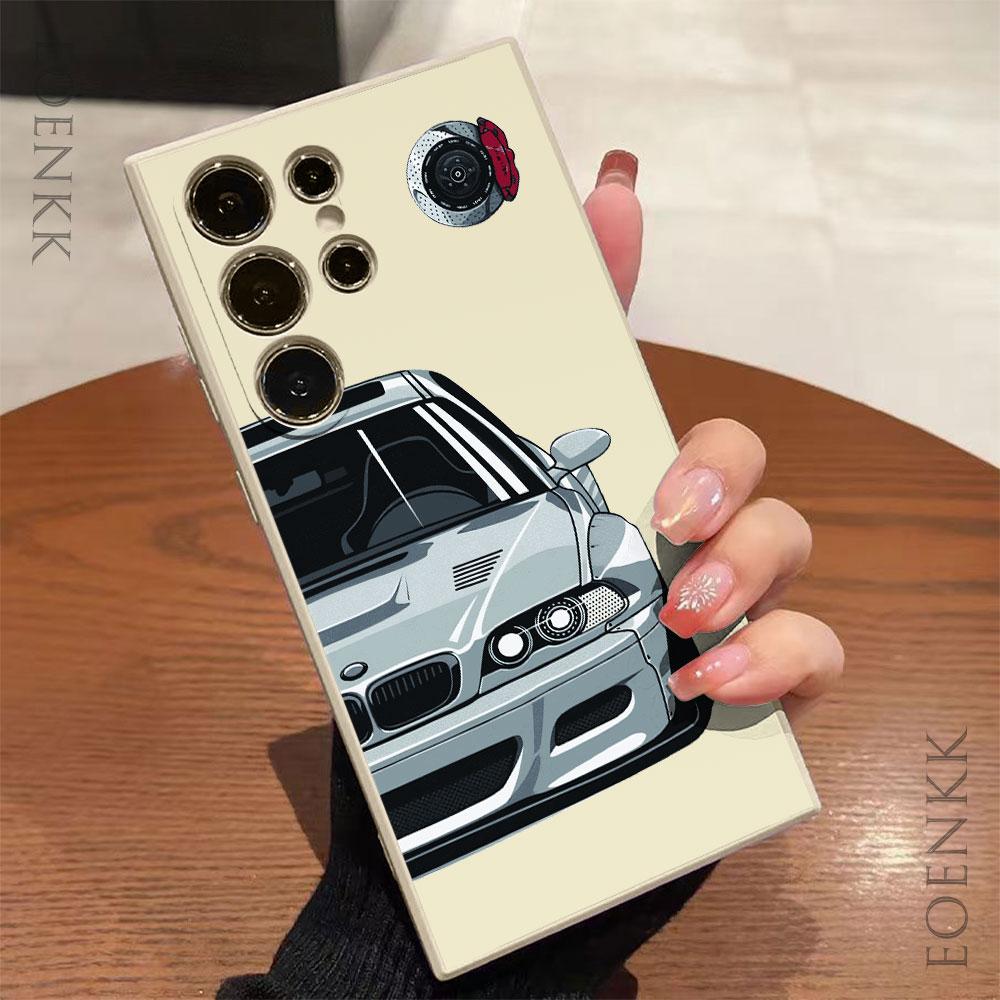 Custodia per Telefono con Modello di Auto per Samsung Galaxy S24 S23 S22 S21 S20 Ultra Plus FE A32 A33 34 A52 A53 A54 A71 A72 A73 5G Cover