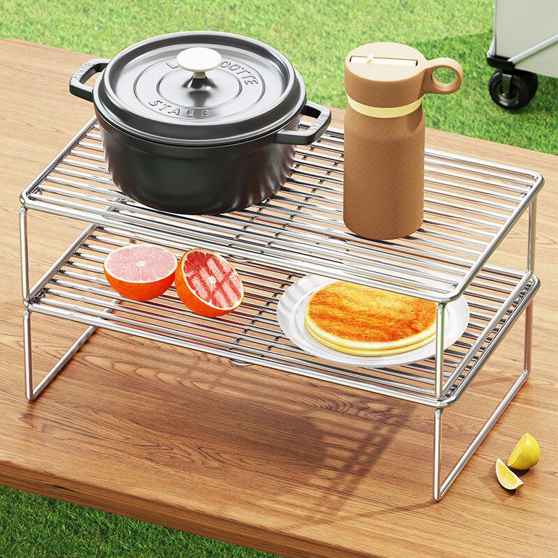 Yuzhuxun Outdoor Portable Double-Layer Stainless Steel BBQ Grill