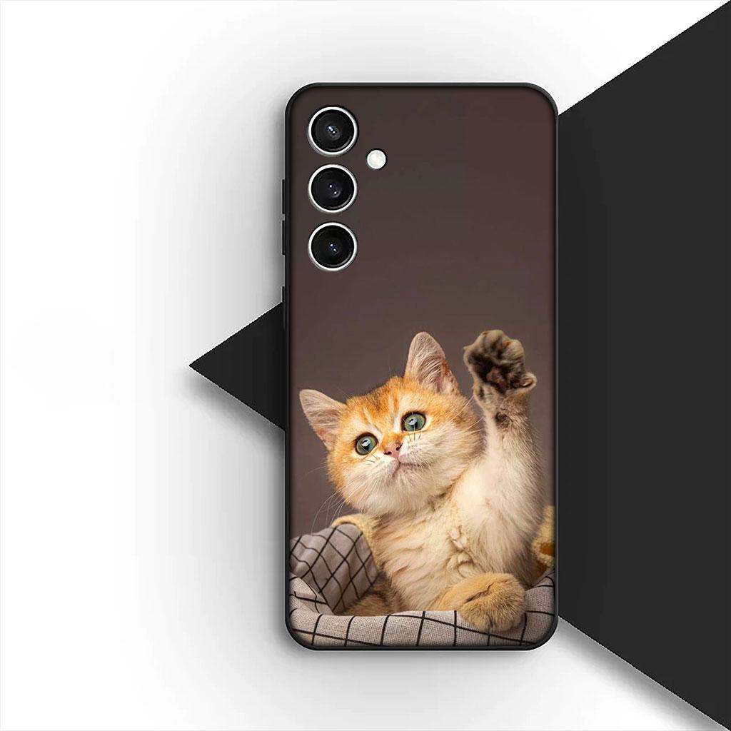 Phone Cover for Huawei P30 P20 Mate 20 Lite Pro Y7 Y6P Y7A 2019 Nova 5T 3I Funda Casing Soft Case Cartoon Cat Meow Kitten