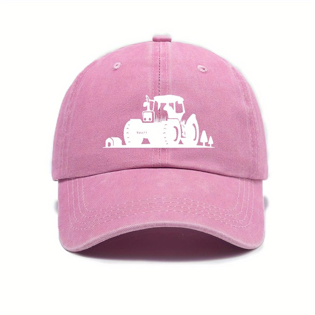 Retro Washed Baseball Cap Adjustable Sun Protection Fashionable Outdoor Activity Dad Hat розовый