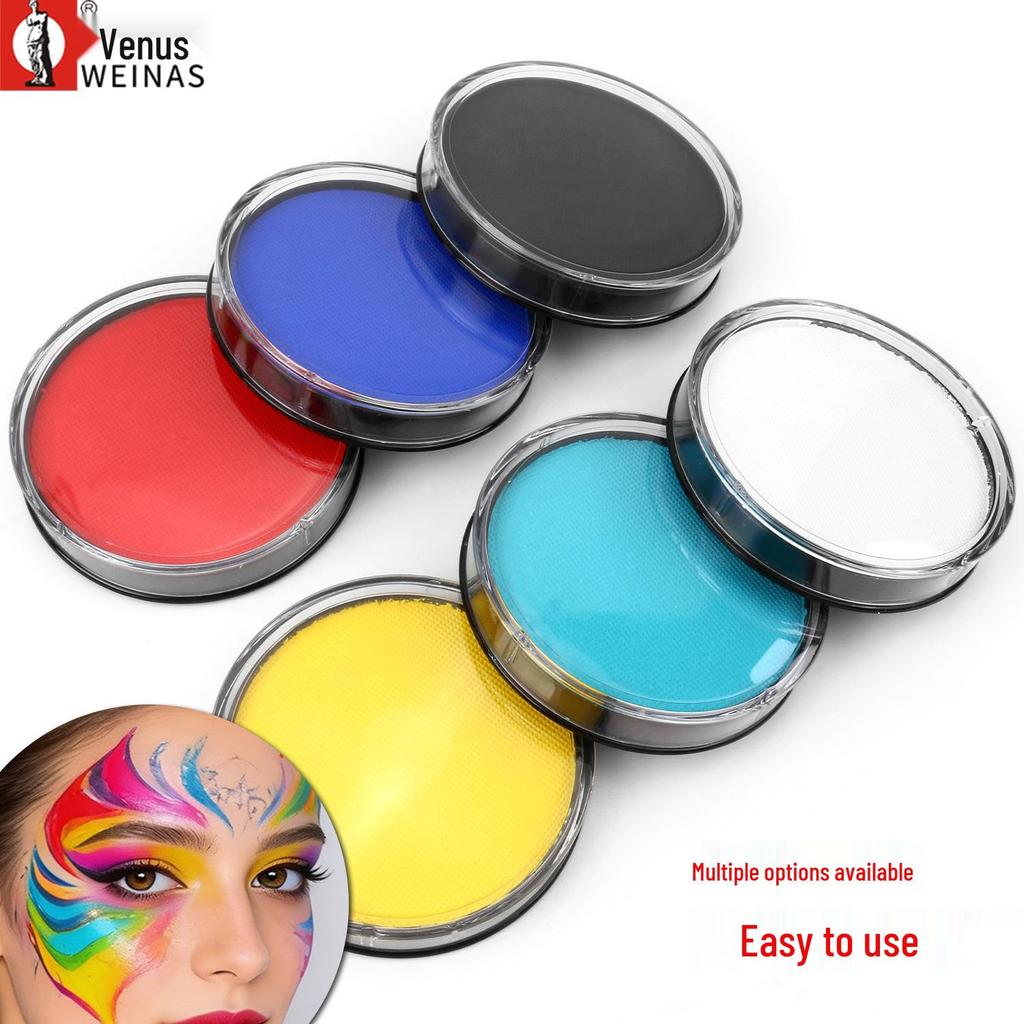 Monochrome Water-Soluble Body Paint for Kids DIY Halloween Cosplay Face Painting Palette