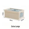 Large Capacity Foldable Cotton & Linen Storage Box - Japanese Style Wardrobe Organizer