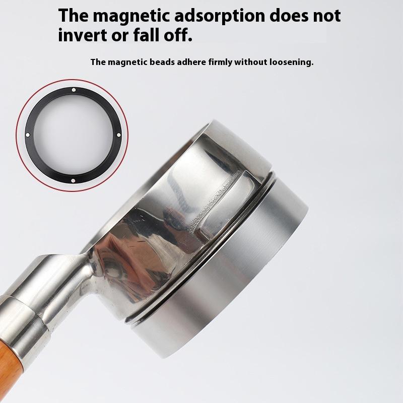 1 Pcs Silver Black Coffee Dosing Ring Magnetic Espresso Intelligent Funnel 51Mm 53Mm 54Mm 58Mm For Portafilter Barista Tools