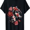 Koi Carp Ying Yang Nishikigoi Fish Cherry Blossom T-Shirt(130)