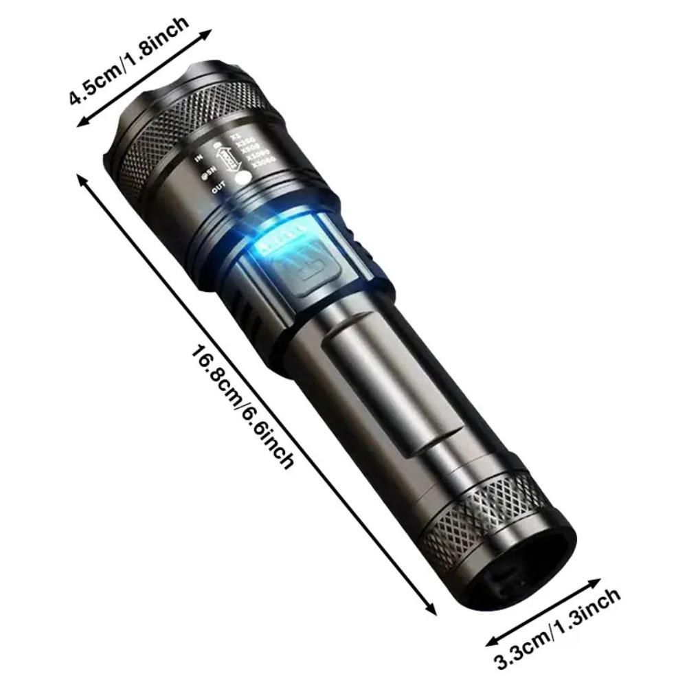 9900LMStrong Light Long-distance Flashlight Multifunctional Telescopic Zoom Spotlight Digital Battery Display Portable Torch