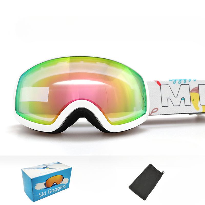 

Детские лыжные очки Сферические детские лыжные очки с двойным противозапотевающим покрытием для детей 6–14 лет.