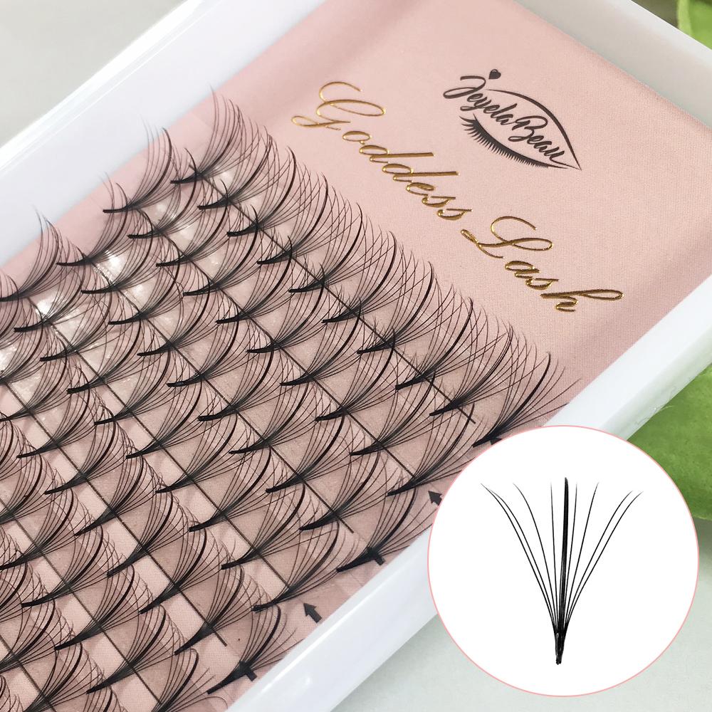 Goddess Wispy Premade Fans Pointy Base 9D/13D Russia Volume Eyelash Extension Individual Lashes Faux Mink Lash