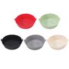 Air Fryer Silicone Pot Basket Tray 17/20/23cm Round Square Airfryer Reusable Silicone Air Fryer Liners Food Safe Non Stick
