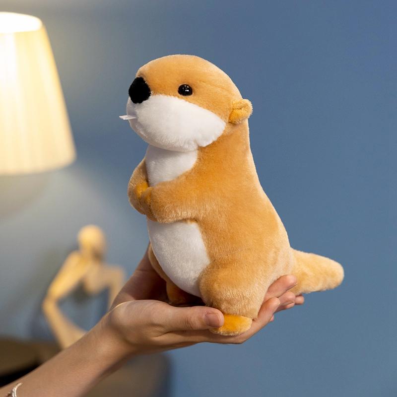 20cm Simulation Wild Animal Beaver Plush Doll Lifelike Cute Marmot Beaver Plush Toy Home Decor Gift for Boys and Girls