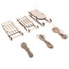 12 Pcs  Unfinished Wooden Sleigh Craft Sled Model Christmas Tree Hanging Pendants Decoration  Farmhouse Christmas  Ornaments