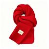 Korean Style Solid Color Knitted Scarf Women Warm Thick Neck Warmer Winter Accessory
