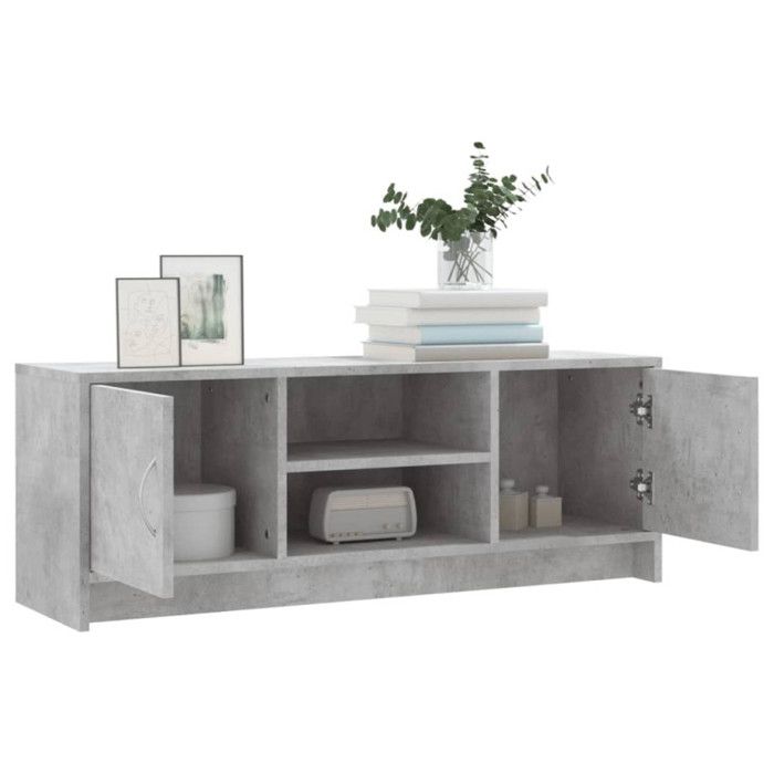 VidaXL Meuble TV gris béton 102x30x37,5 cm bois d'ingénierie 823257