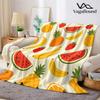 Tropical Fruits Medley Flannel Blanket Warm Soft Halloween Christmas All-Season Couch Decorative Cozy Warm Gift