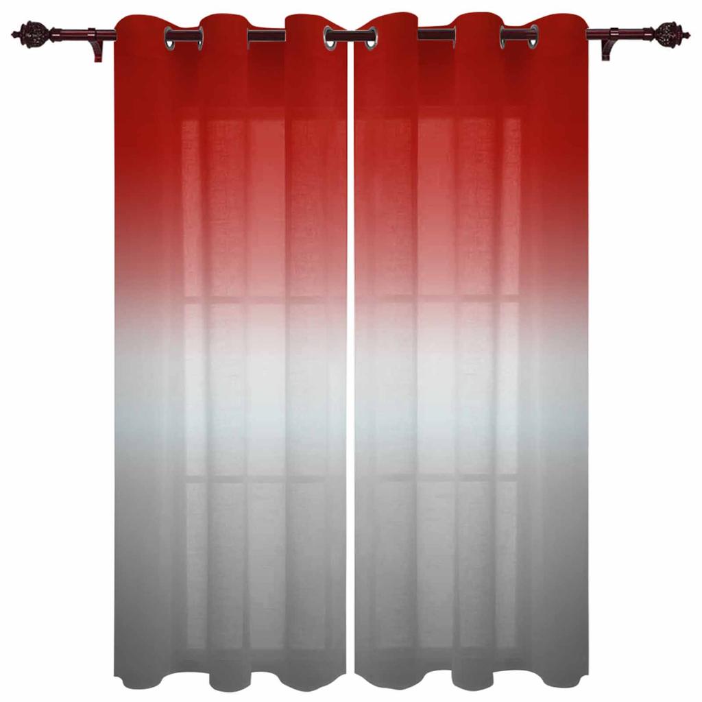 Rot Grau Farbverlauf Abstrakt Vorhänge für Schlafzimmer Wohnzimmer Drapierungen Küche Kinderzimmer Fenstervorhang Modern Heimdeko