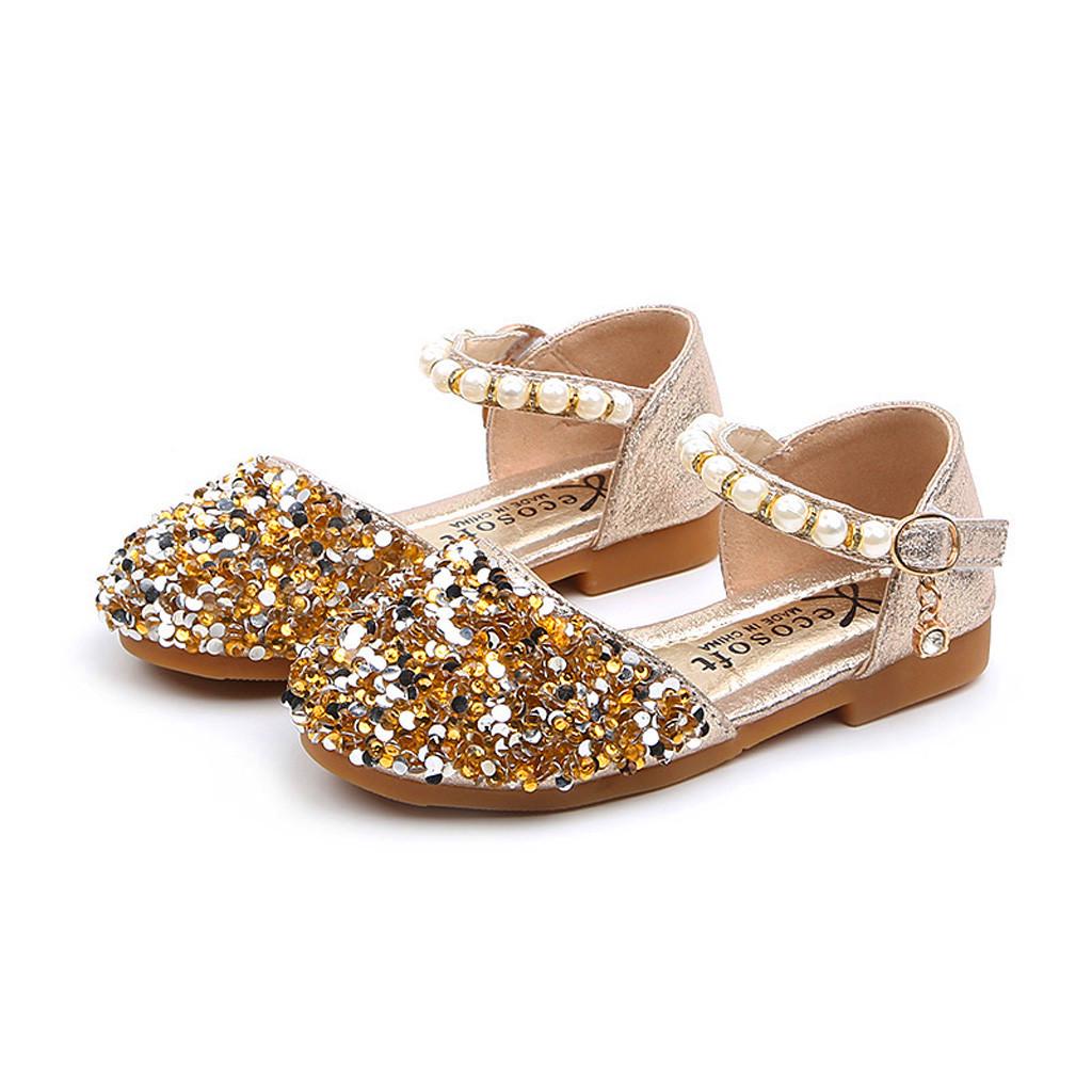 ❤️ Mealeaf ❤️ Toddler Kids Baby Girls Pearls Bling Sequins Bowknot Princess Shoes Sandals(Gold,34) ❤️ Mealeaf ❤️ Toddler Kids Baby Girls Pearls Bling Sequins Bowknot Princess Shoes Sandals(Gold,34)
