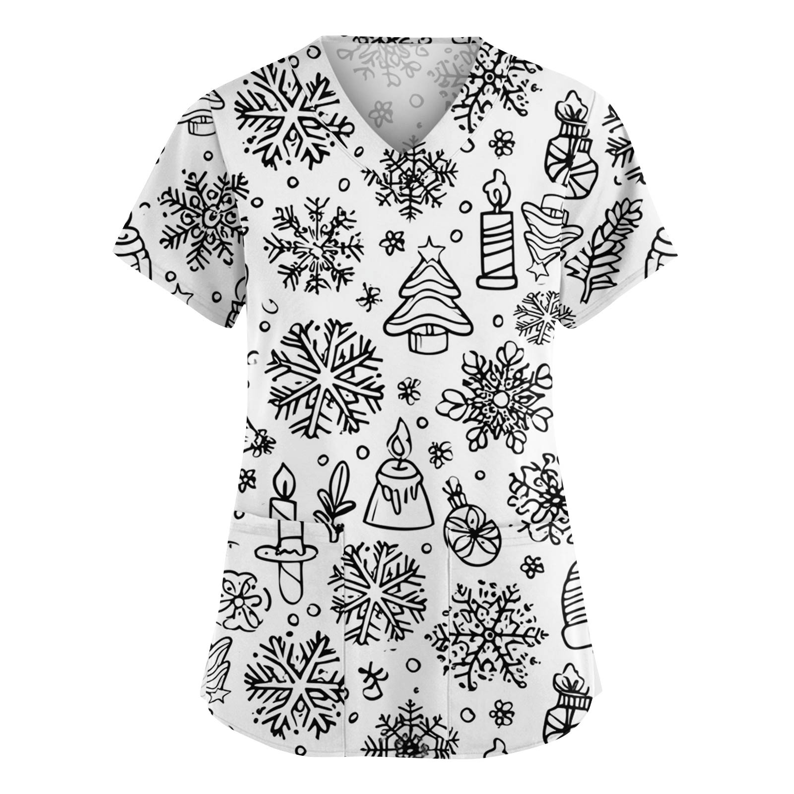 

Женская мода V-образный вырез короткий рукав комбинезон с карманами принт топы одежда M