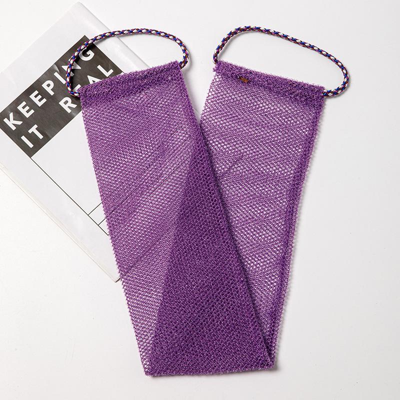 

Unisex Drawstring Exfoliating Towel: African Lathering Net Bath Scrubber for Skin Cleansing фиолетовый