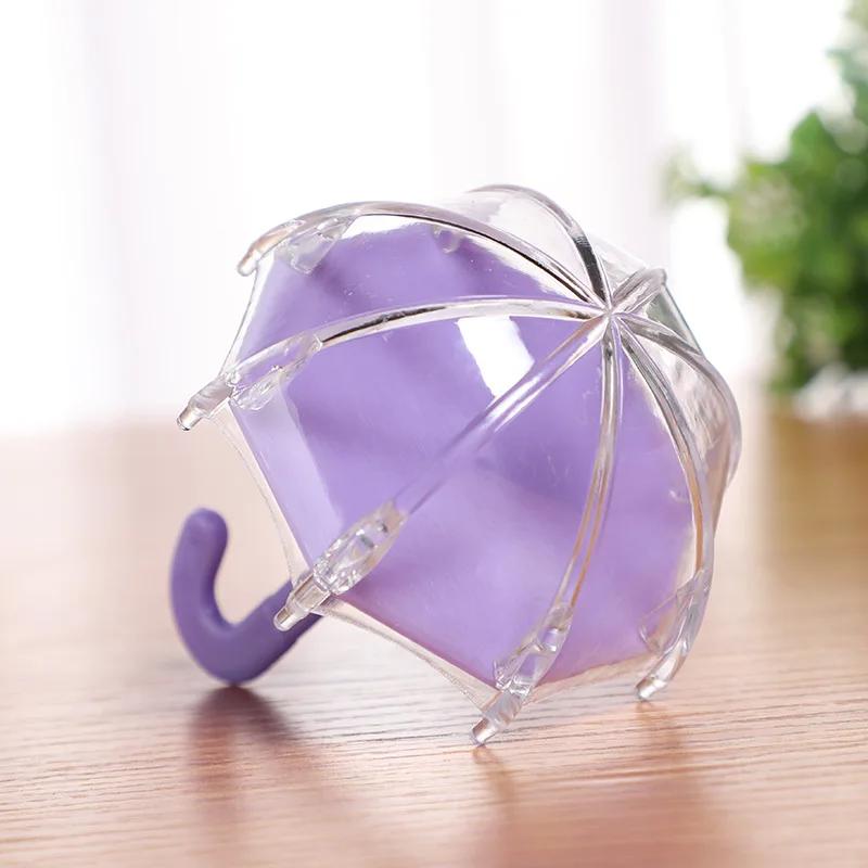12Pcs Mini Plastic Umbrella Shaped Candy Container for Wedding Birthday Party Favors Baby Shower Decoration Gift Candy Boxes